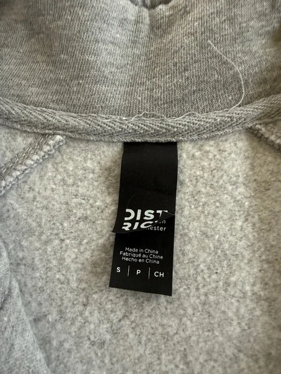 District Light Gray Pullover with Black Brand Tag - Picture 2 of 4